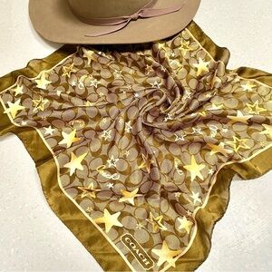Trendy Silk COACH scarf/wrap w southwestern Equestrian vibe